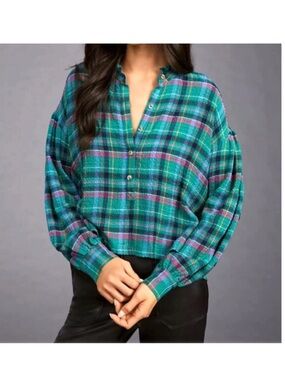 Pilcro Plaid Button-Down Shirt
